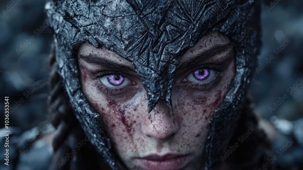 Mysterious warrior with piercing eyes Mysterious warrior with piercing eyes