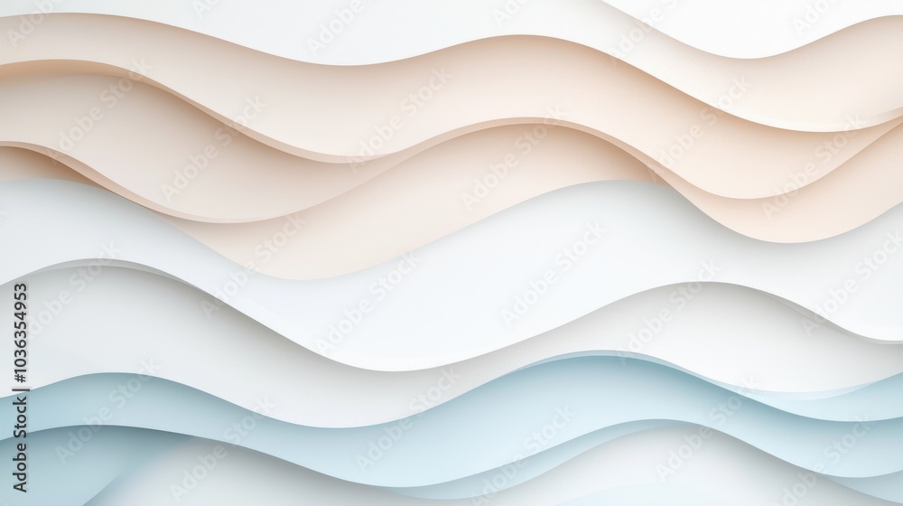 Obraz premium abstract landscape with flowing waves of light and shadow