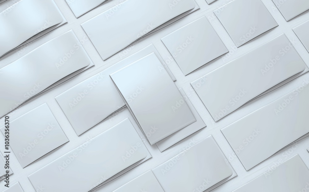 Blank Business Cards Grid Layout with Soft Shadows for Elegant Mockup Blank Business Cards Grid Layout with Soft Shadows for Elegant Mockup