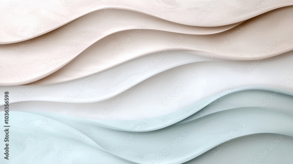 Smooth abstract waves in soft colors