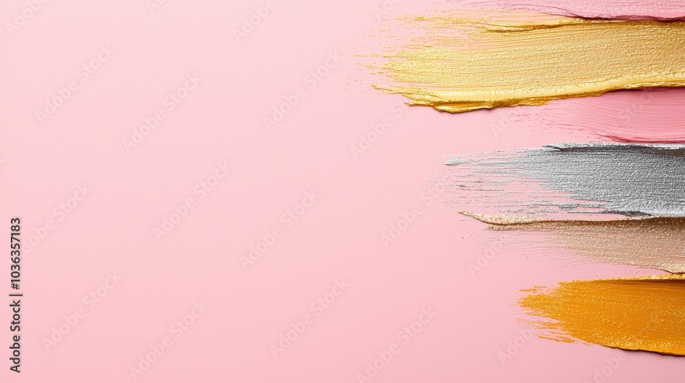 abstract gold and pink paint brush strokes background abstract gold and pink paint brush strokes background