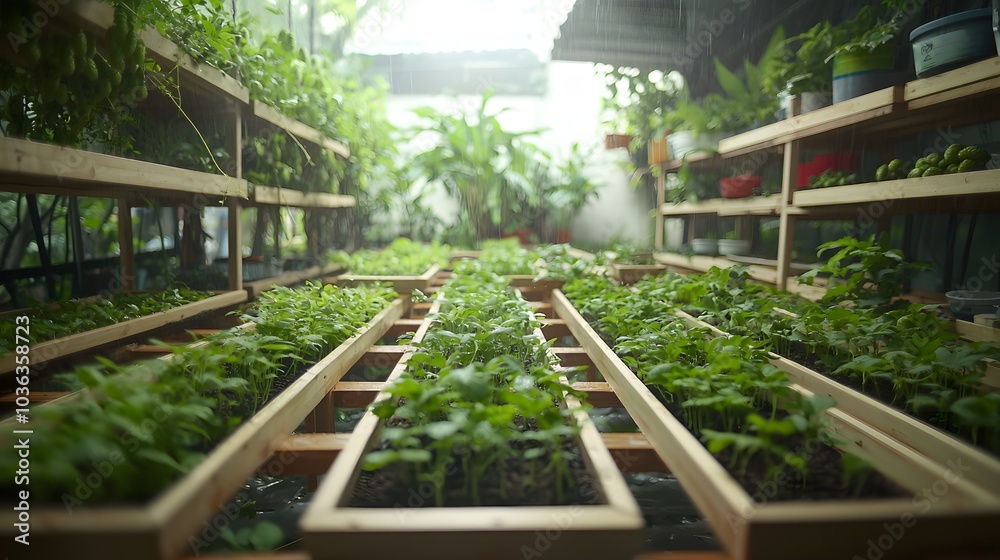 Hop Bine Trellis: Rows of hop bines climbing wooden trellises. The promise of future IPAs hangs in the air. Hop Bine Trellis: Rows of hop bines climbing wooden trellises. The promise of future IPAs hangs in the air.