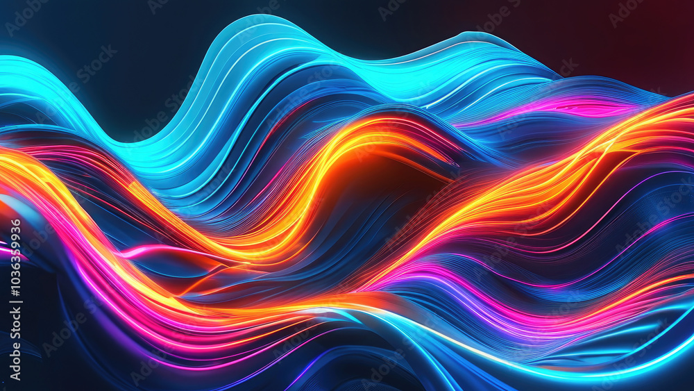 Abstract Neon Wave Patterns Abstract Neon Wave Patterns