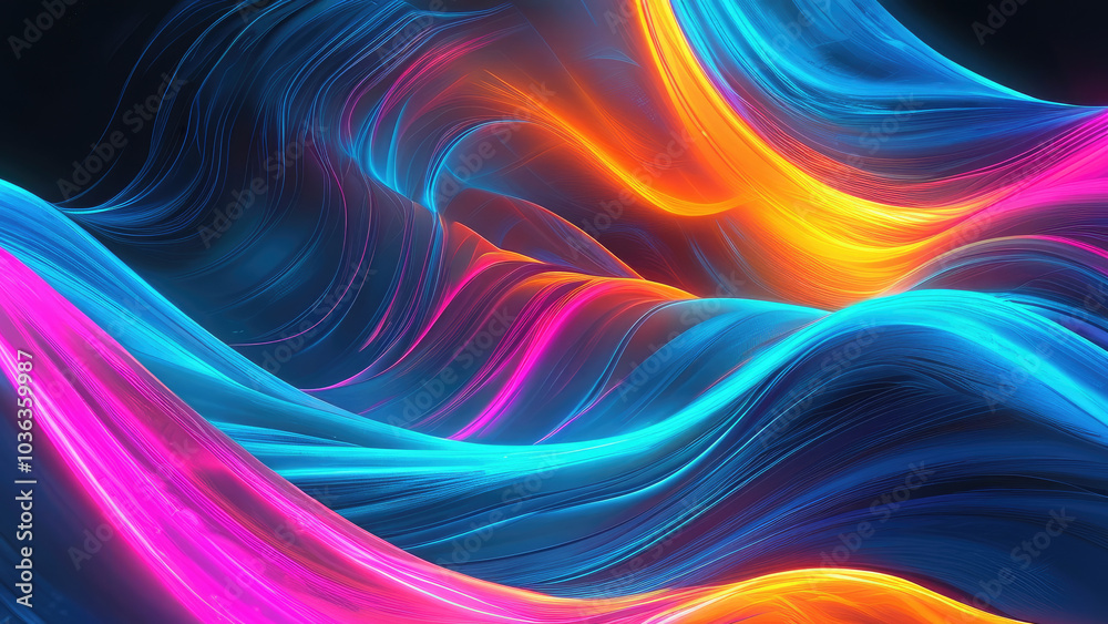 Abstract Neon Wave Patterns Abstract Neon Wave Patterns