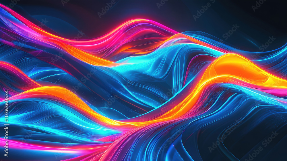 Abstract Neon Wave Patterns Abstract Neon Wave Patterns