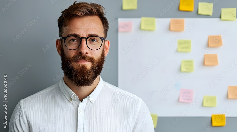 Marketing Manager Brainstorming Ideas in a Modern Collaborative Office Environment Marketing Manager Brainstorming Ideas in a Modern Collaborative Office Environment