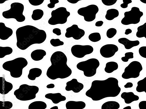 Print texture white cow black spot repeated seamless pattern print dalmatian dog