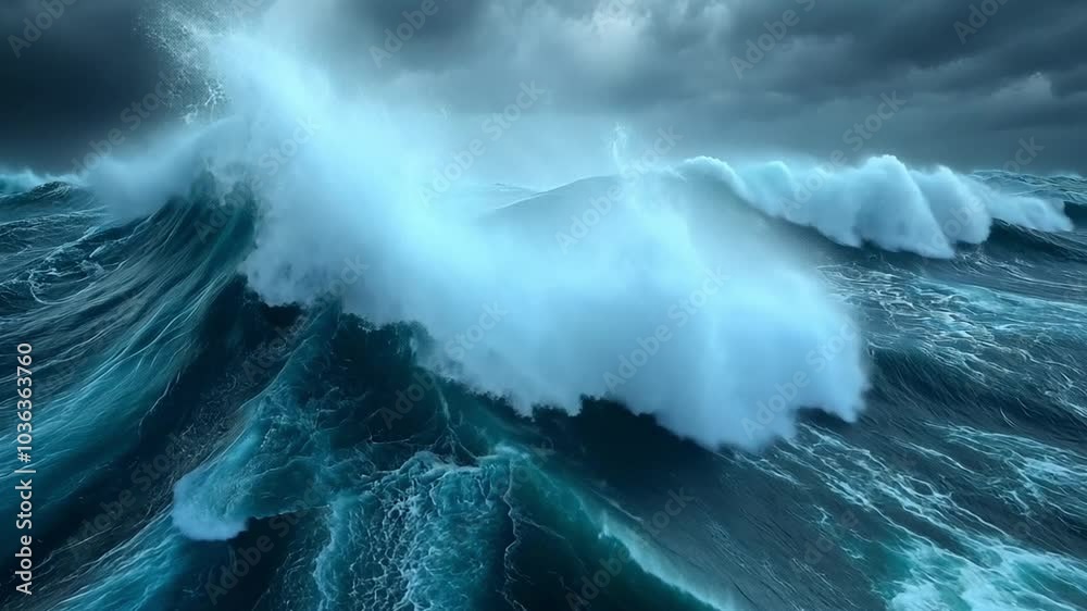 Ocean Waves Crashing footage