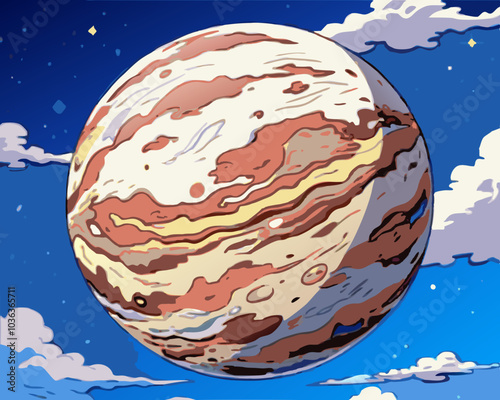 moon or planet illustration