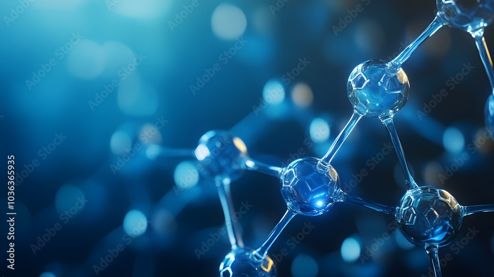 Abstract Molecular Structure with Glass Spheres