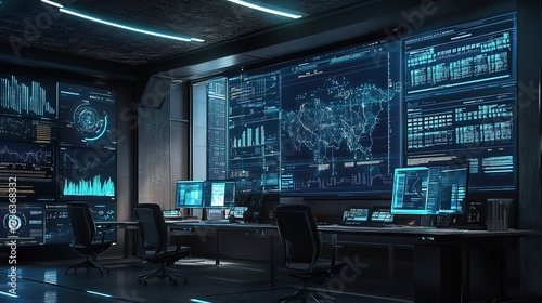Modern Data Analytics Workspace with Advanced Technology