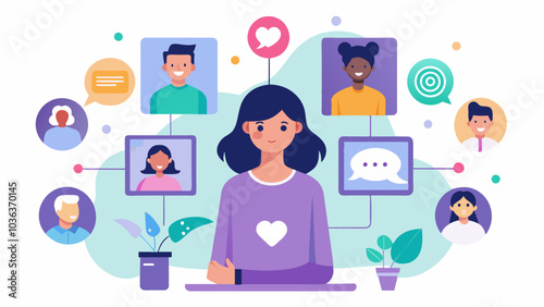 The program offers a safe space for individuals to share their vulnerabilities and receive understanding and validation from their peers.. Vector illustration
