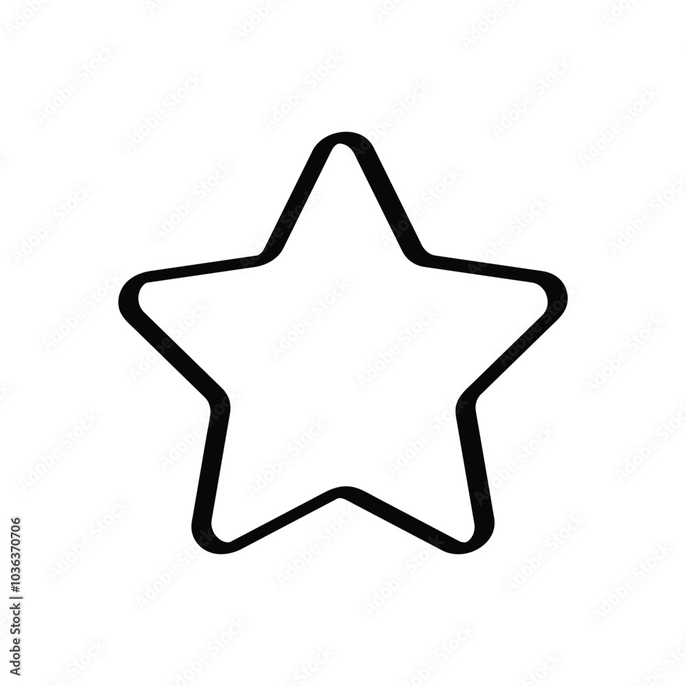 Hand drawn black outline star. Vector illustration Hand drawn black outline star. Vector illustration
