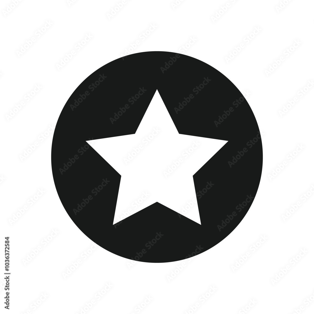 Star black element design isolated on white. Vector illustration
