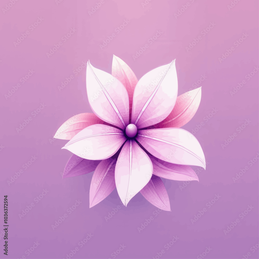 Delicate Pink Flower on Lavender Background Delicate Pink Flower on Lavender Background
