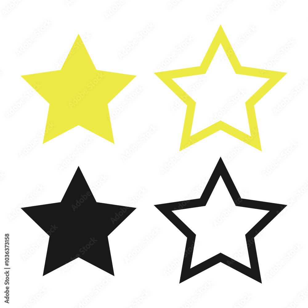 Set of stars icon set. Vector illustration Set of stars icon set. Vector illustration