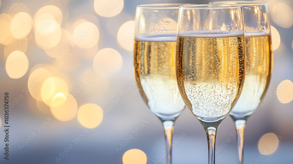 Celebrate National Champagne Day with sparkling glasses and festive decorations in a cozy setting Celebrate National Champagne Day with sparkling glasses and festive decorations in a cozy setting