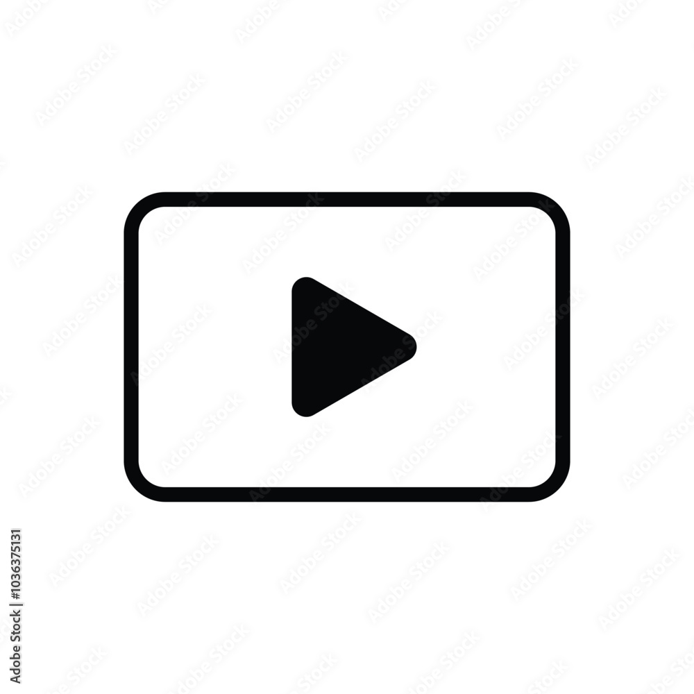 Play media icon vector illustration Play media icon vector illustration
