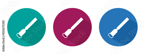 Icon for chisel vector illustration in flat.
