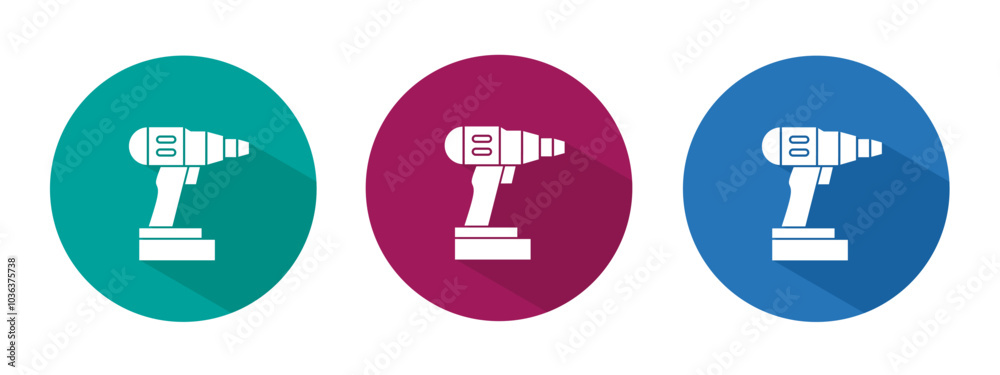 Icon for drill vector illustration in flat. Icon for drill vector illustration in flat.