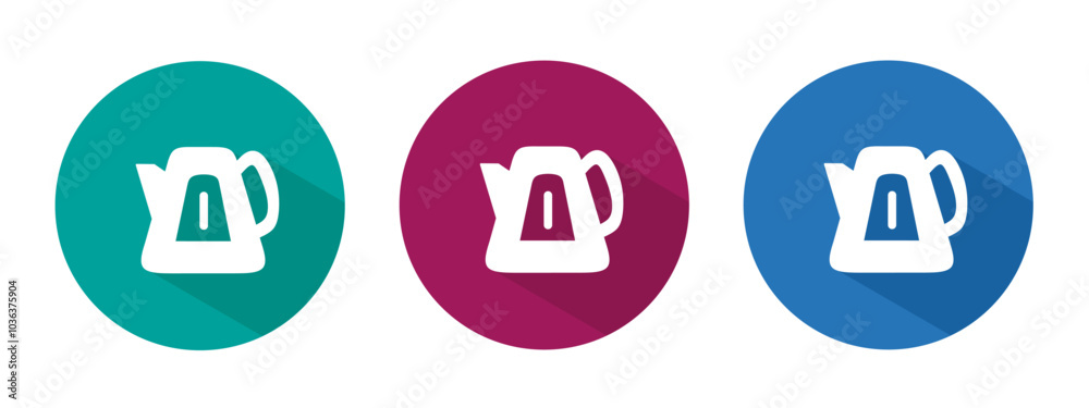 Icon for teapot vector illustration in flat. Icon for teapot vector illustration in flat.