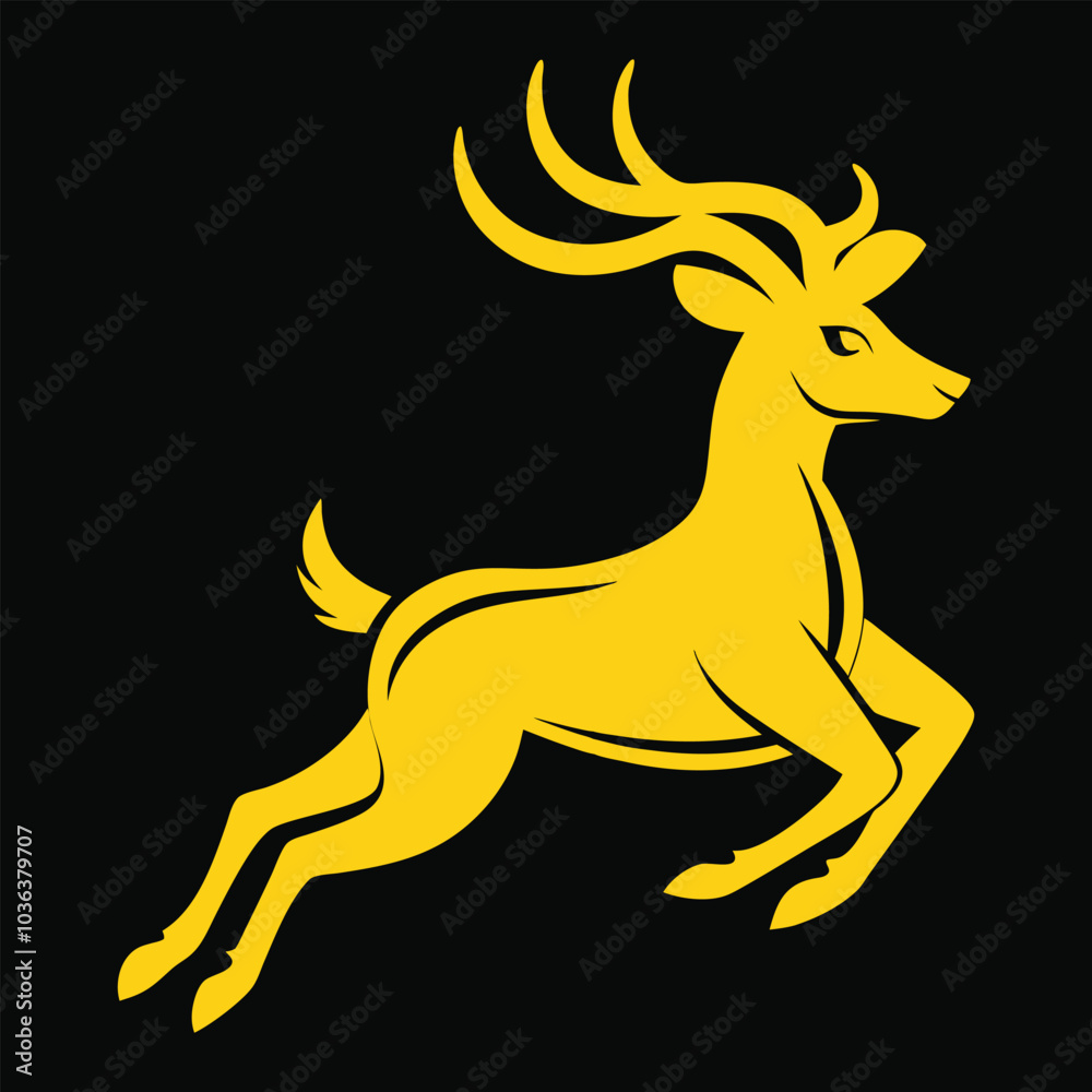Obraz premium A jumping deer vector illustration Adobe Illustrator Artwork