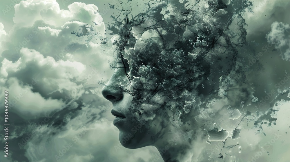 Abstract Surreal Portrait: A Dreamlike Journey Through the Mind
