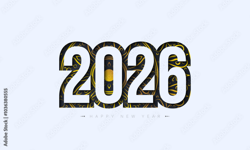 2026 Number Design for New Year Celebration. 2026 Number Design for New Year Celebration.