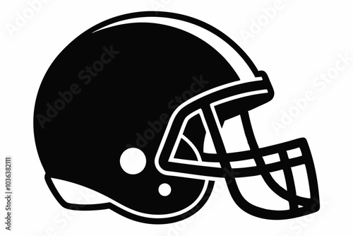 American Football Helmet Silhouette Vector, football helmet flat icon, Helmets black Clip art	

