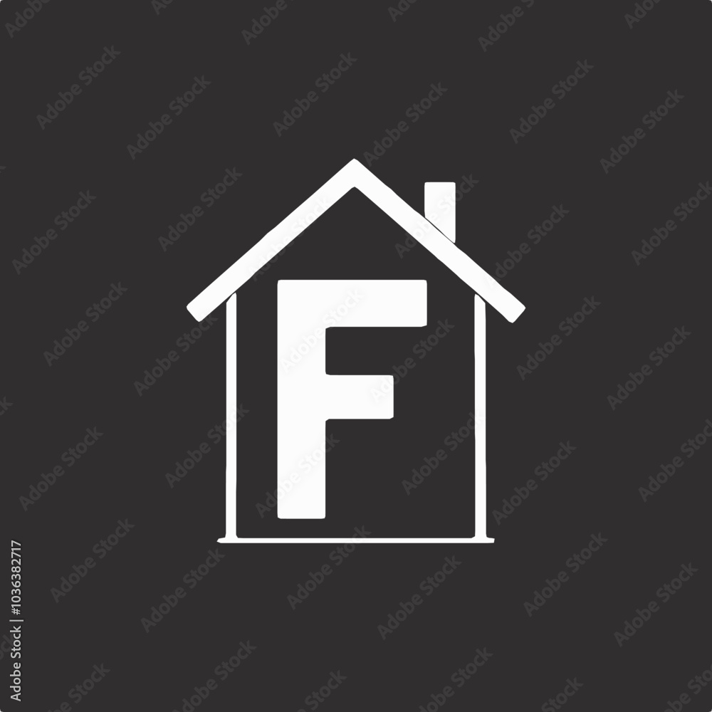 Simple black silhouette logo of a F letters house isolated on a white background, F letters house silhouette Design Vector, 3d house icon, home icon on black background, illustration of a house Logo Simple black silhouette logo of a F letters house isolated on a white background, F letters house silhouette Design Vector, 3d house icon, home icon on black background, illustration of a house Logo