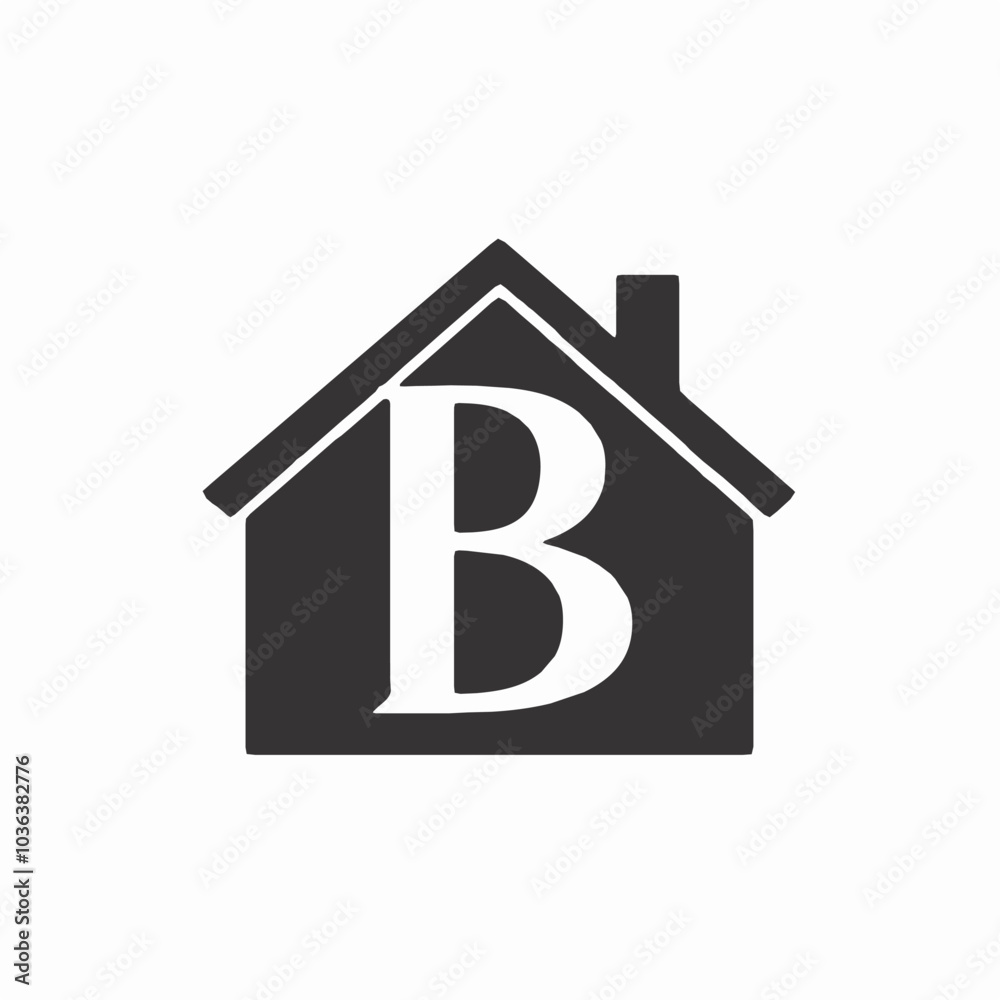 Simple black silhouette logo of a B letters house isolated on a white background, B letters house silhouette Design Vector, 3d house icon, home icon on black background, illustration of a house Logo Simple black silhouette logo of a B letters house isolated on a white background, B letters house silhouette Design Vector, 3d house icon, home icon on black background, illustration of a house Logo