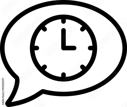 Timely Conversation Line Icon