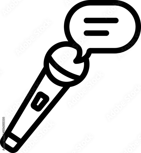 Verbal Conversation Line Icon