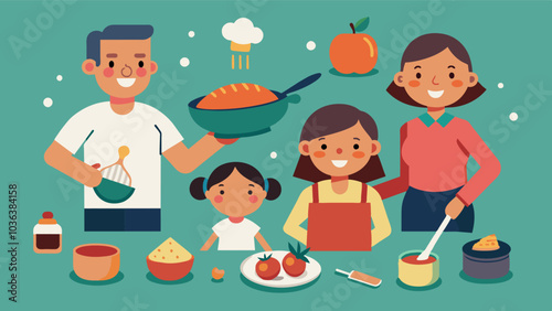 Some dishes were family recipes passed down for generations while others were experimental creations that received rave reviews.. Vector illustration