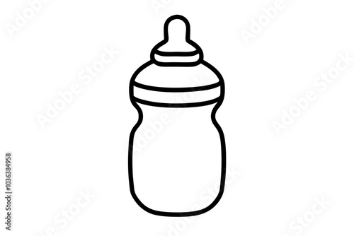 baby bottle icon, feeding bottle vector, milk bottle silhouette vector
