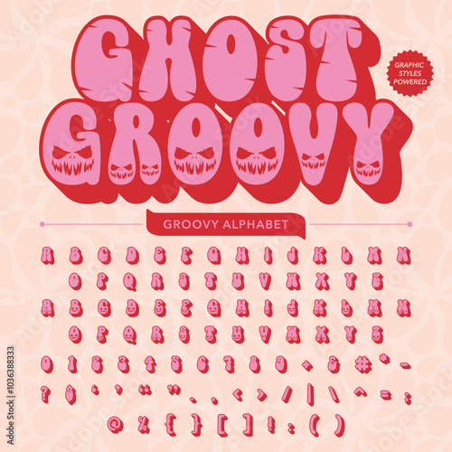 Ghost Groove Retro Vintage Display Bold Font alphabet.