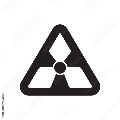 Black Radiation icon vector art illustration on white background