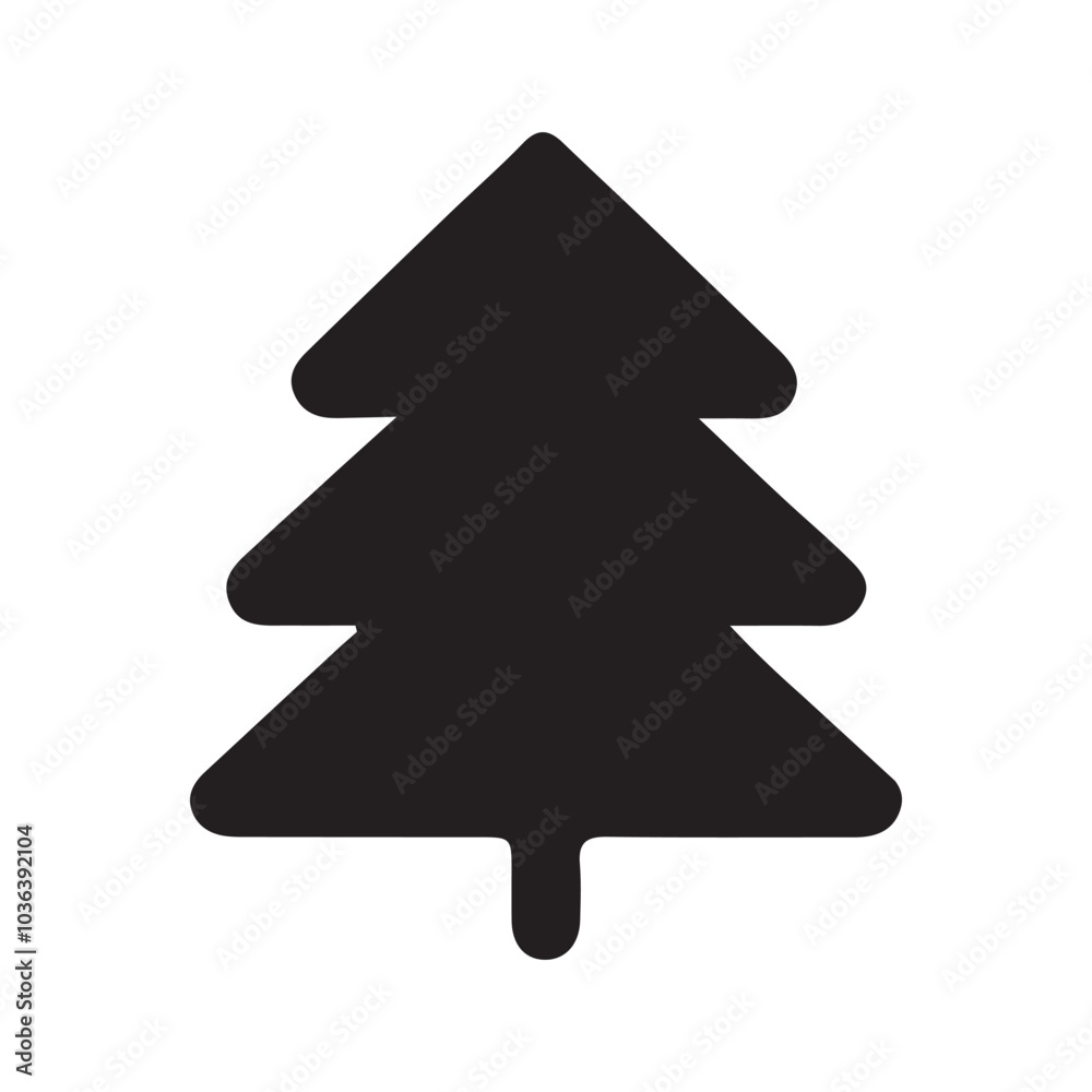 Christmas tree vector art design on white background Christmas tree vector art design on white background