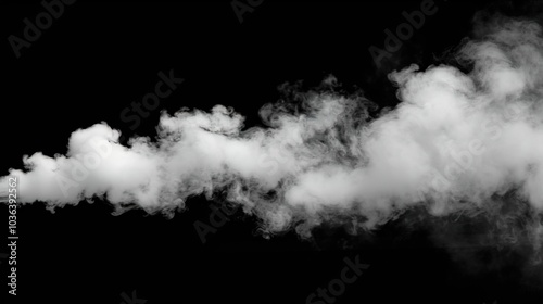 A black and white photo of smoke and steam. The image has a moody and mysterious feel to it