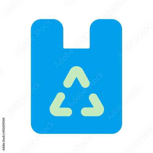 Recycled Plastic Bag duo tone icon