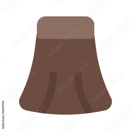 long skirt flat icon