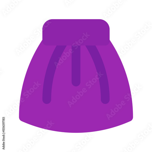 mini skirt flat icon