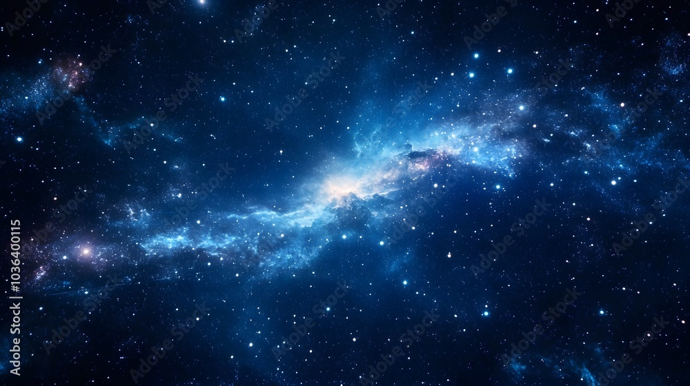Fototapeta premium A Cosmic Landscape of Stars and Nebulae