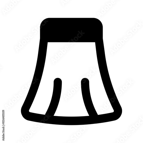 long skirt glyph icon