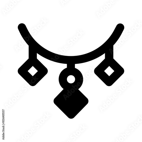 necklace glyph icon