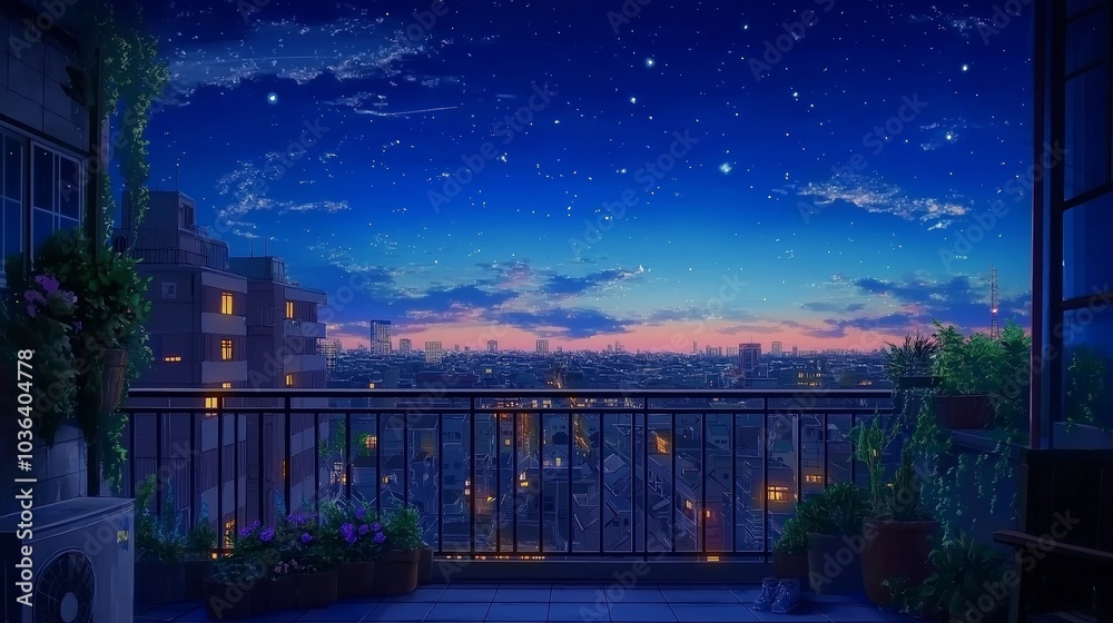 anime background of landscape for wallpaper