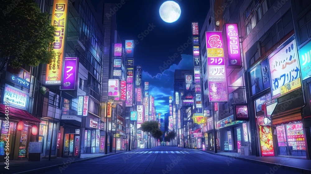 Fototapeta premium anime background of landscape for wallpaper