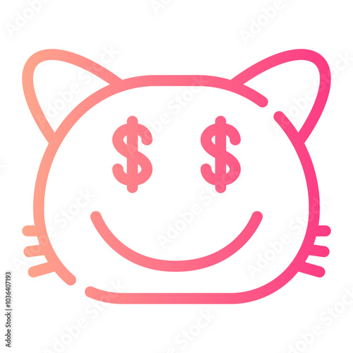 dollar gradient icon