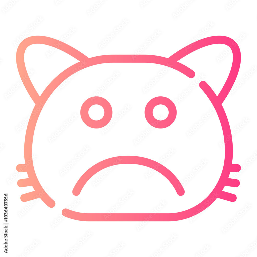 sad face gradient icon sad face gradient icon