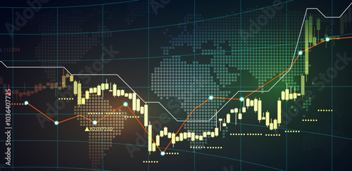 Trading chart background. Suitable for forex, gold, crypto, stock, and finance. Business vector 